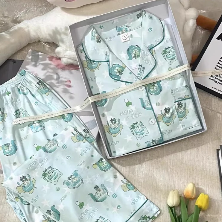 Fanmade Hatsune Miku Cotton Pajama Set – Long Sleeve & Pants Cozy Loungewear - Image 3