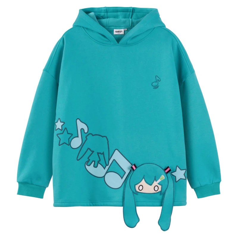 Official Licensed Hatsune Miku Collaboration Graphic Hoodie – Oversized Casual Fit - Image 5