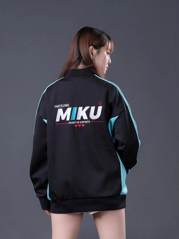 Official Licensed Hatsune Miku Esports Zip-Up Jacket – Printed Athletic Outerwear - Image 3