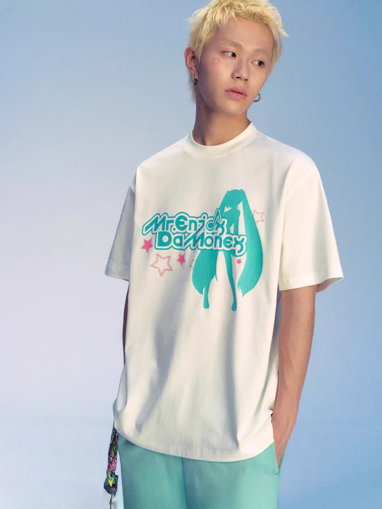 Official Licensed Hatsune Miku Silhouette Graphic T-Shirt – Summer Short-Sleeve Tee - Image 3