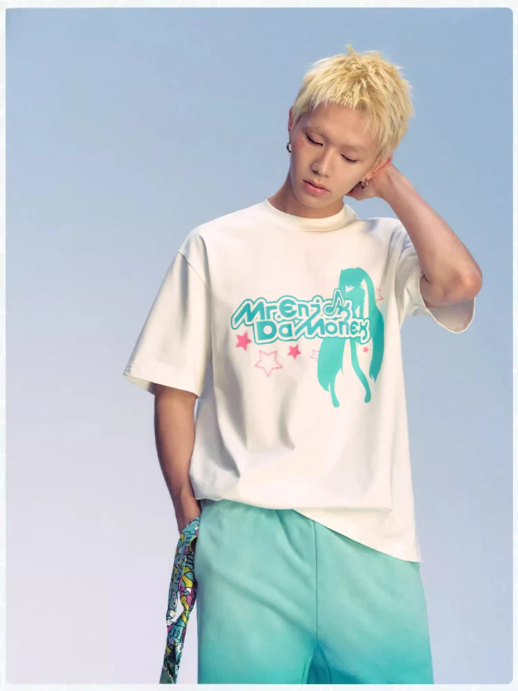 Official Licensed Hatsune Miku Silhouette Graphic T-Shirt – Summer Short-Sleeve Tee - Image 5