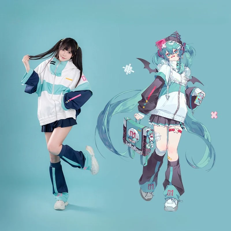 Official Licensed Hatsune Miku Slouchy Leg Warmers - Image 3
