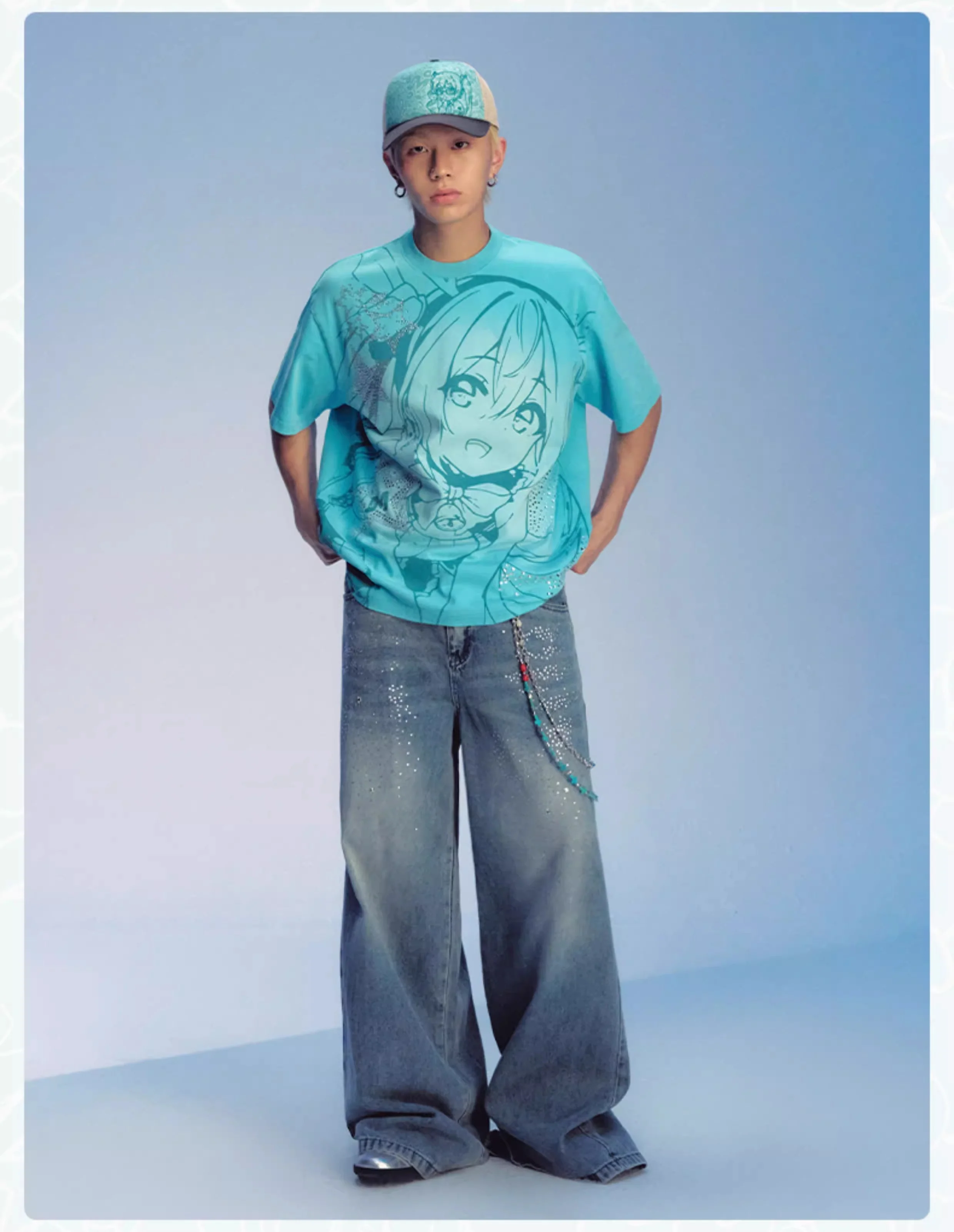 Official Licensed Hatsune Miku Washed Short-Sleeve T-Shirt – Casual Summer Tee - Image 3