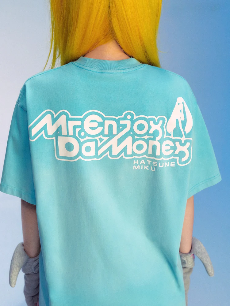 Official Licensed Hatsune Miku Washed Short-Sleeve T-Shirt – Casual Summer Tee - Image 4