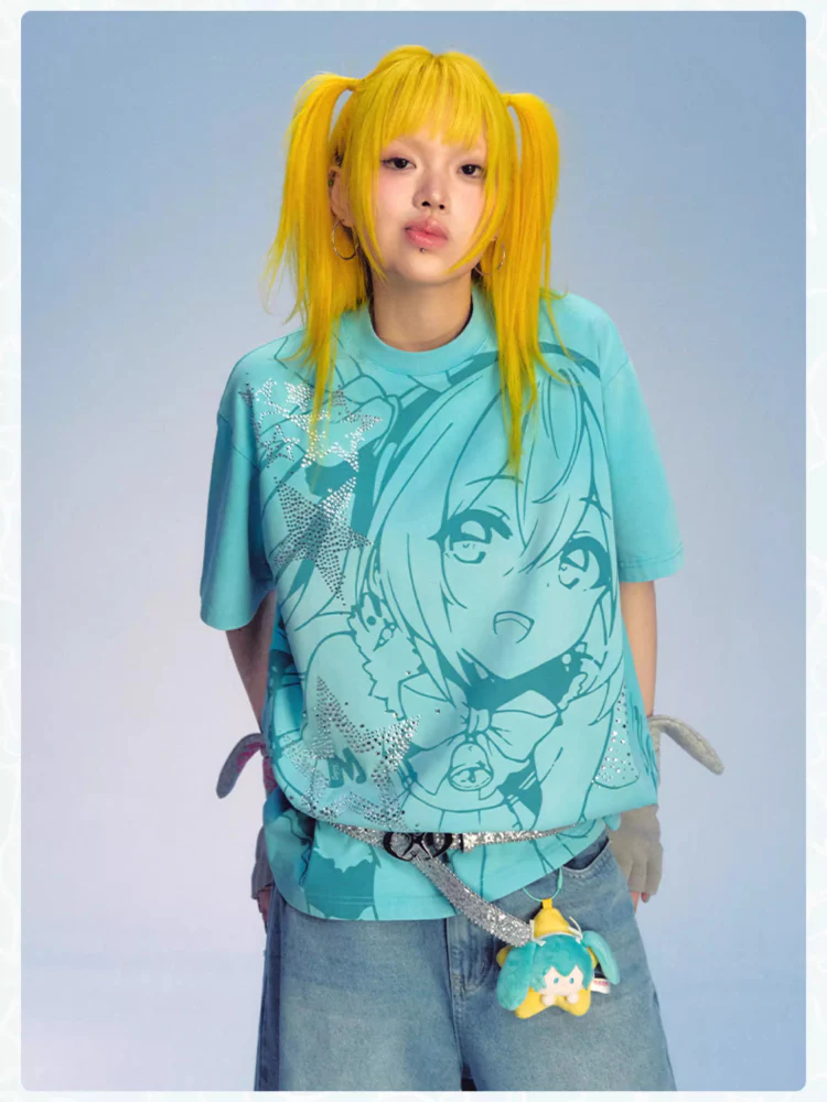 Official Licensed Hatsune Miku Washed Short-Sleeve T-Shirt – Casual Summer Tee - Image 5