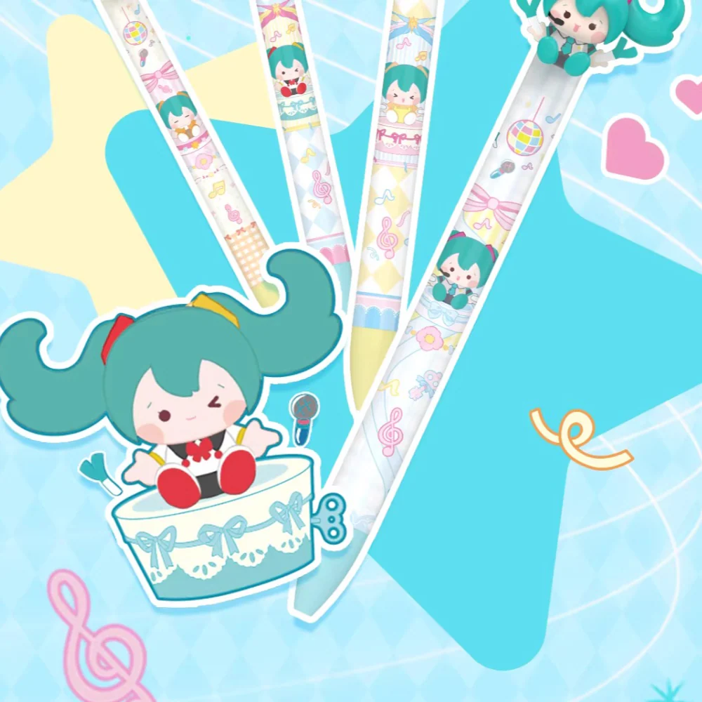 Official Hatsune Miku Black Retractable Gel Pen, 0.05mm - Image 2