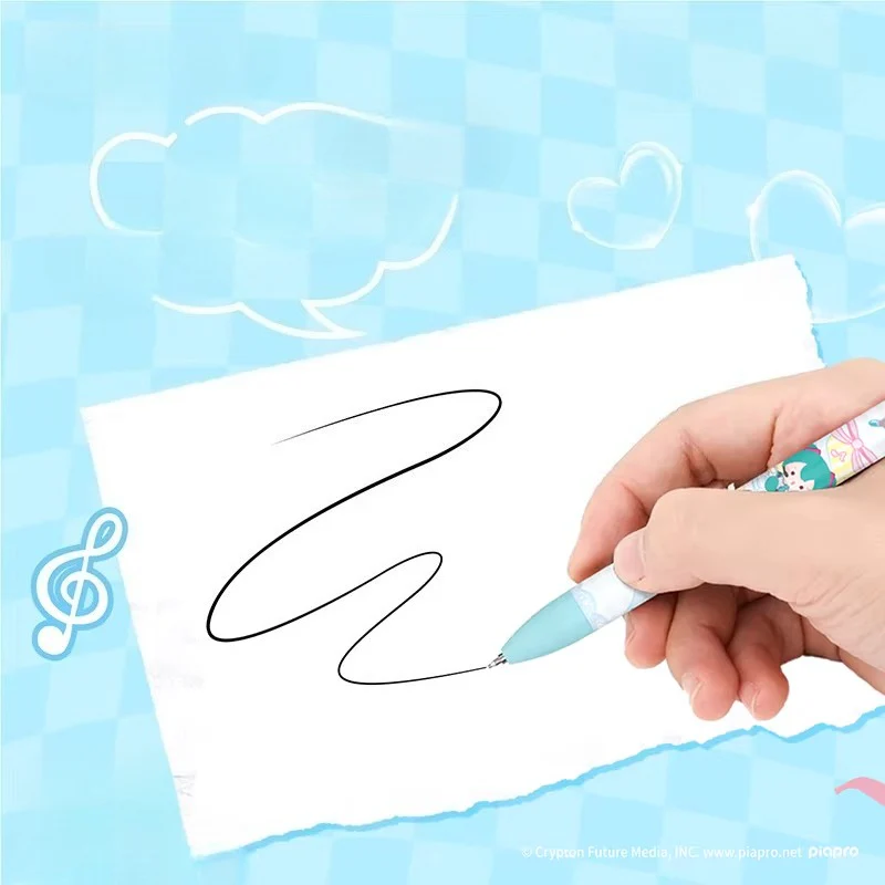 Official Hatsune Miku Black Retractable Gel Pen, 0.05mm - Image 7