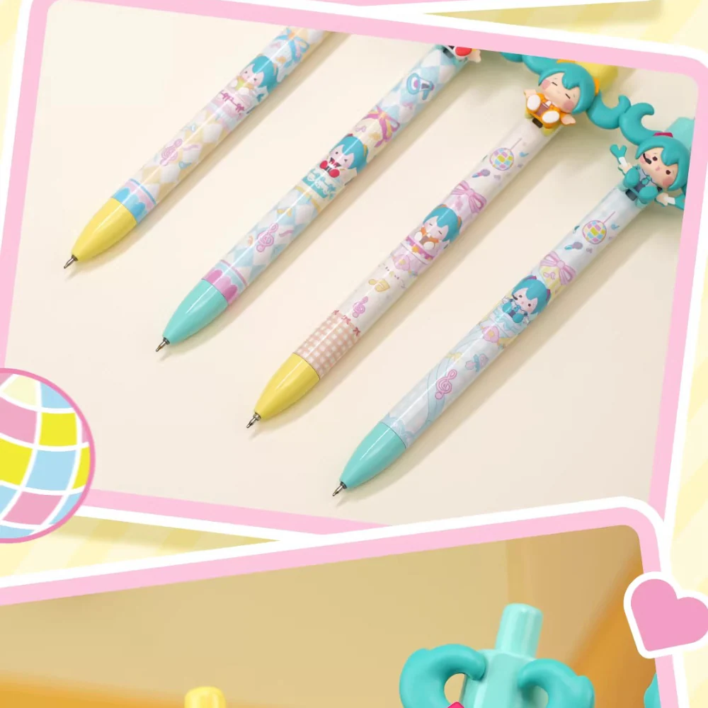 Official Hatsune Miku Black Retractable Gel Pen, 0.05mm - Image 8