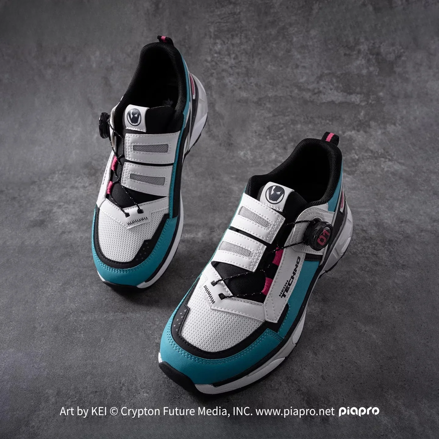 [Pre-Order, Ships Within 60 Days] Official Hatsune Miku Neon EDM Breathable Mesh Sneakers for Men, Lightweight Casual Athletic Shoes - Image 2