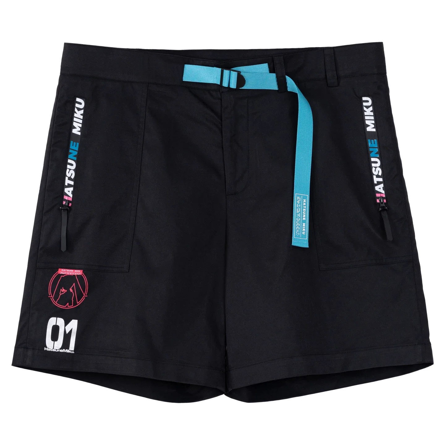 [Pre-Order, Ships Within 30 Days]Official Hatsune Miku Neon EDM Cargo Shorts, Loose-Fit Straight-Leg Casual Summer Shorts for Men - Image 5