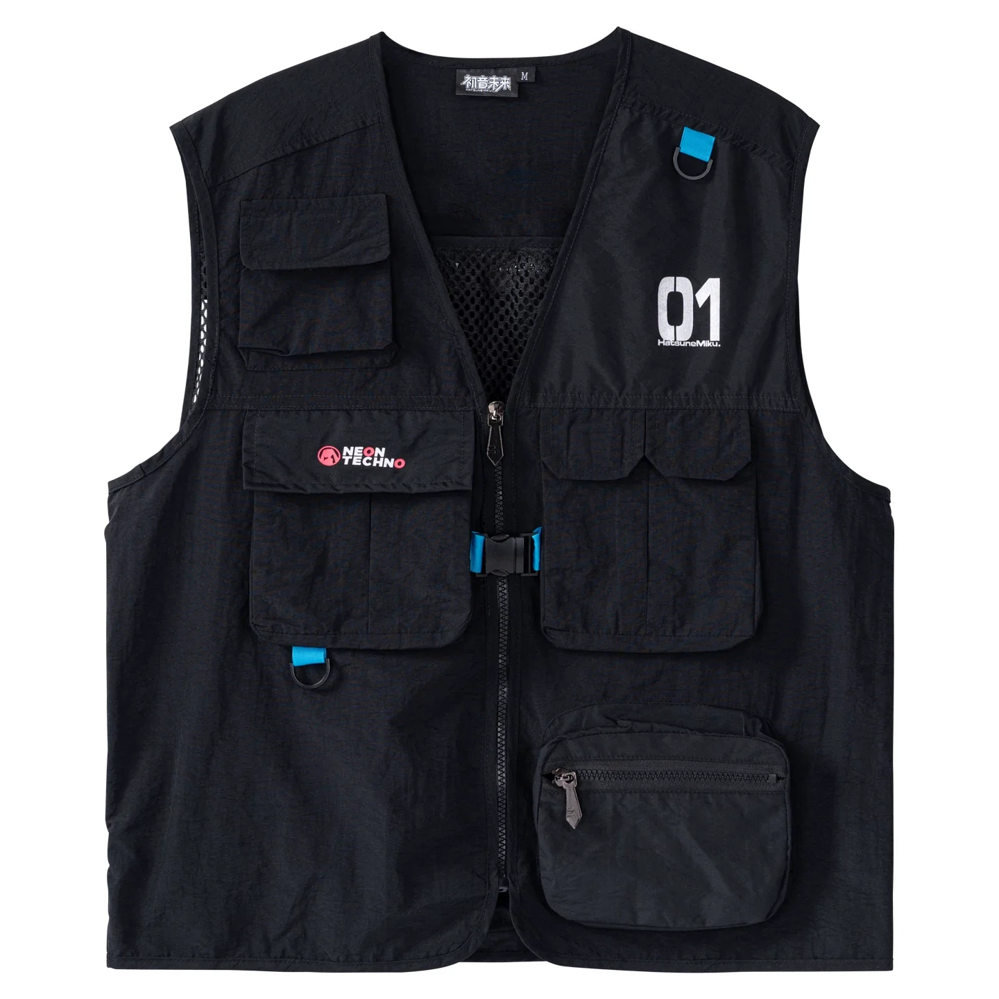 Official Hatsune Miku Neon EDM Cargo Vest, Unisex Summer Layering Piece - Image 10