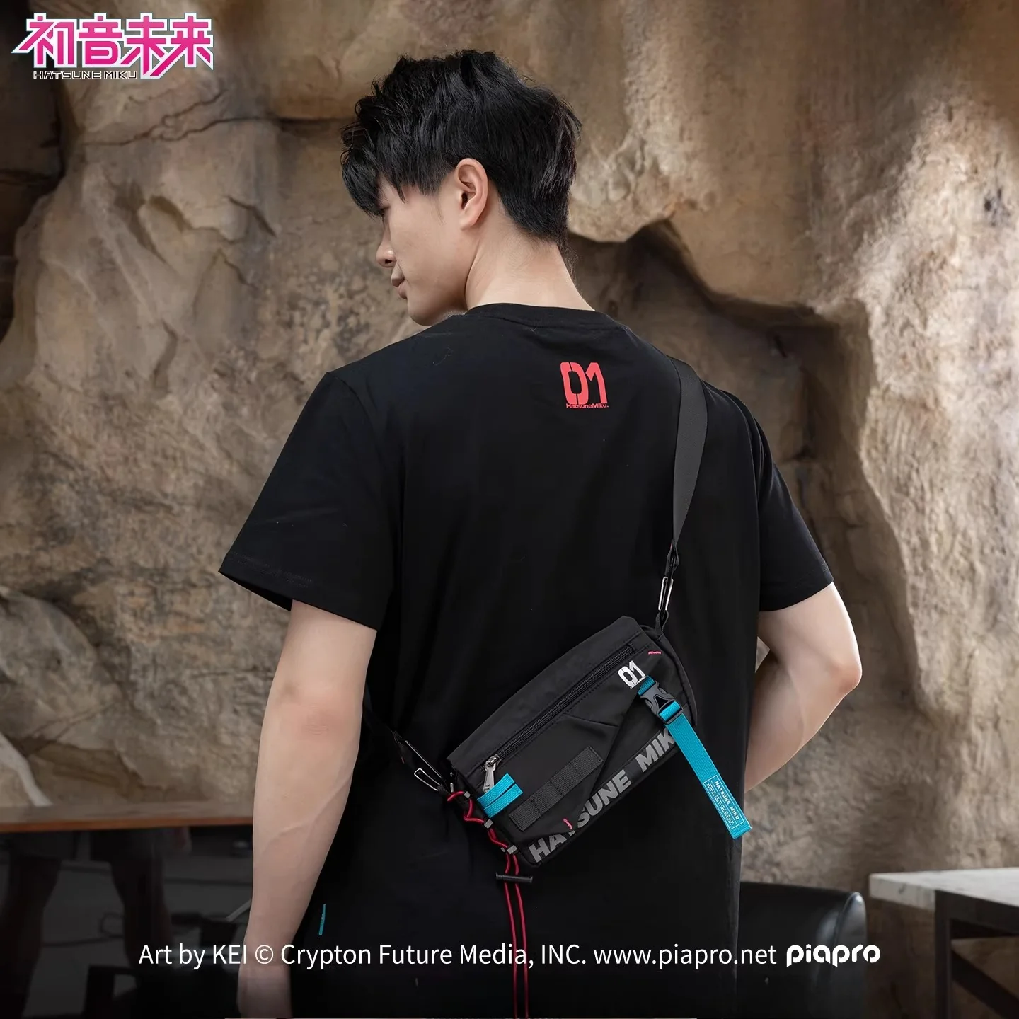 Official Hatsune Miku Neon EDM Sling Bag, Crossbody Chest Bag & Waist Pack - Image 4
