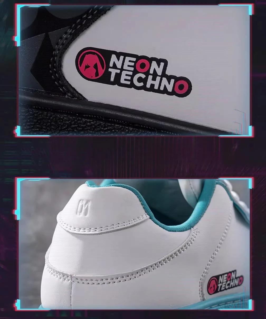 Official Hatsune Miku Neon Electronic Techwear Casual Skate Shoes for Men and Women - Image 9