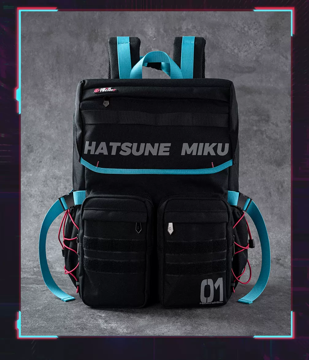 Official Hatsune Miku Neon Techwear Backpack, Large Capacity Multi-Purpose Backpack for Commuting & Travel - Image 6