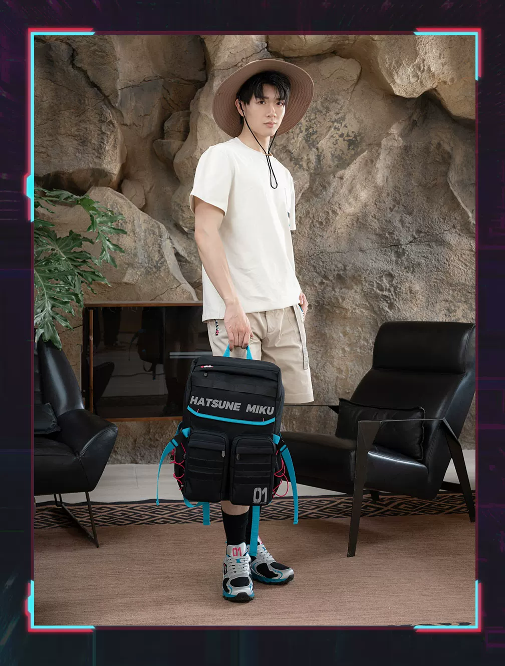 Official Hatsune Miku Neon Techwear Backpack, Large Capacity Multi-Purpose Backpack for Commuting & Travel - Image 9
