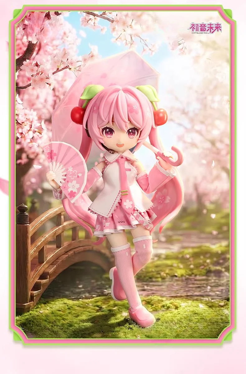 Official Hatsune Miku Qiyuji Series – Cherry Blossom Miku Articulated Collectible Figure - Image 9