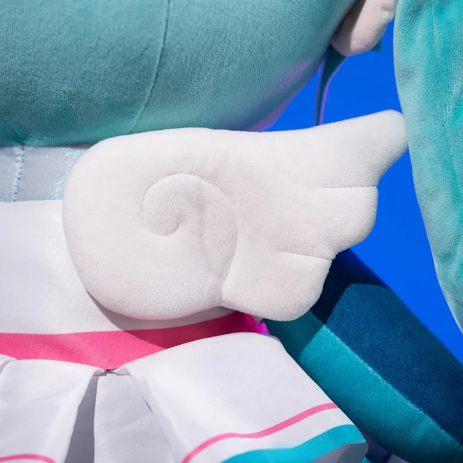 Official Licensed Hatsune Miku Synthwave Wings Sitting  – 40cm Large Plush Toy - Image 5