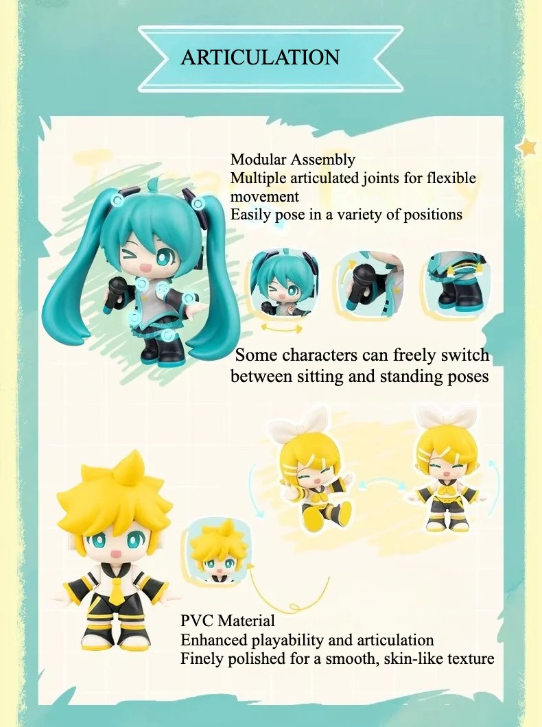 Official Hatsune Miku “Terrace Party” Figure – Freely switch poses, flexible articulated joints, and mix-and-match assembly. - Image 4