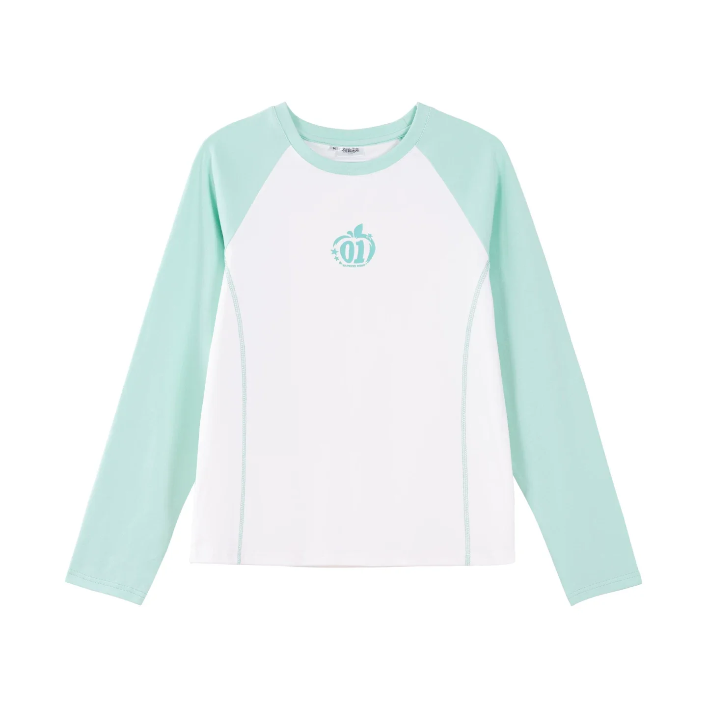 Official Hatsune Miku Y2K Ice Candy Color Block Long Sleeve Crewneck Top - Image 8