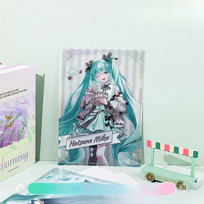 Official Licensed Hatsune Miku A4 L-Shaped File Folder – Document Storage Sleeve (Style A + Style B) - Image 3