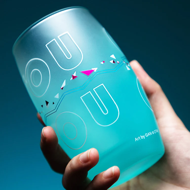 Official Licensed Hatsune Miku Frosted Gradient Glass Cup - Image 3