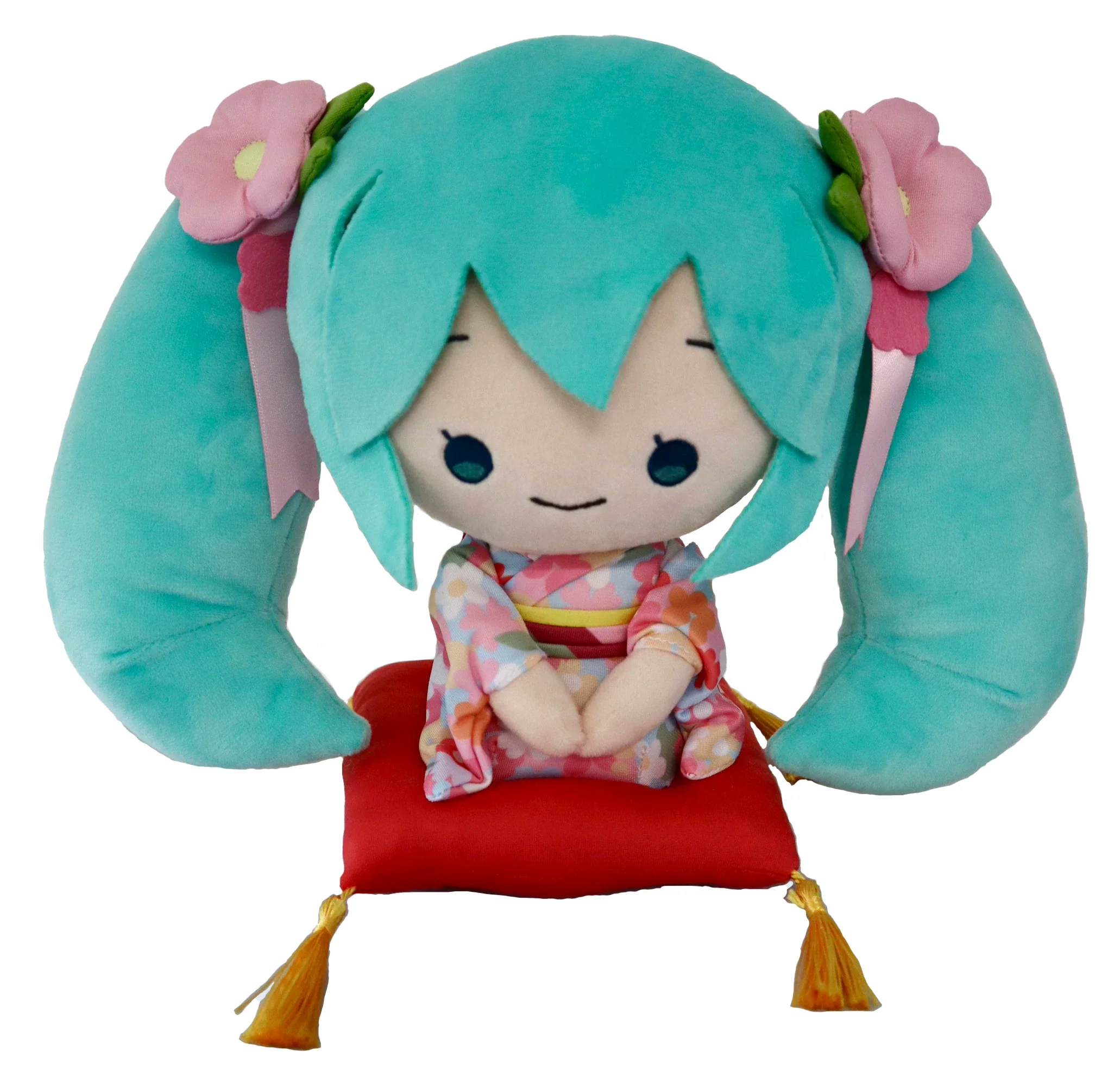 Official New Arrival VOCALOID Hatsune Miku Kimono Sitting Pose Plush Doll - Image 5