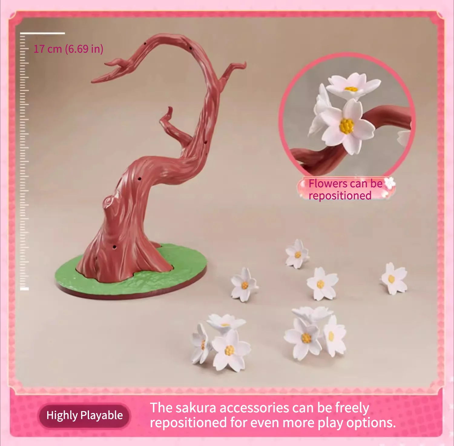 Official Sakura Miku “Miracle Ver.” Figure – Adjustable poses, with multiple buildable accessories. - Image 4