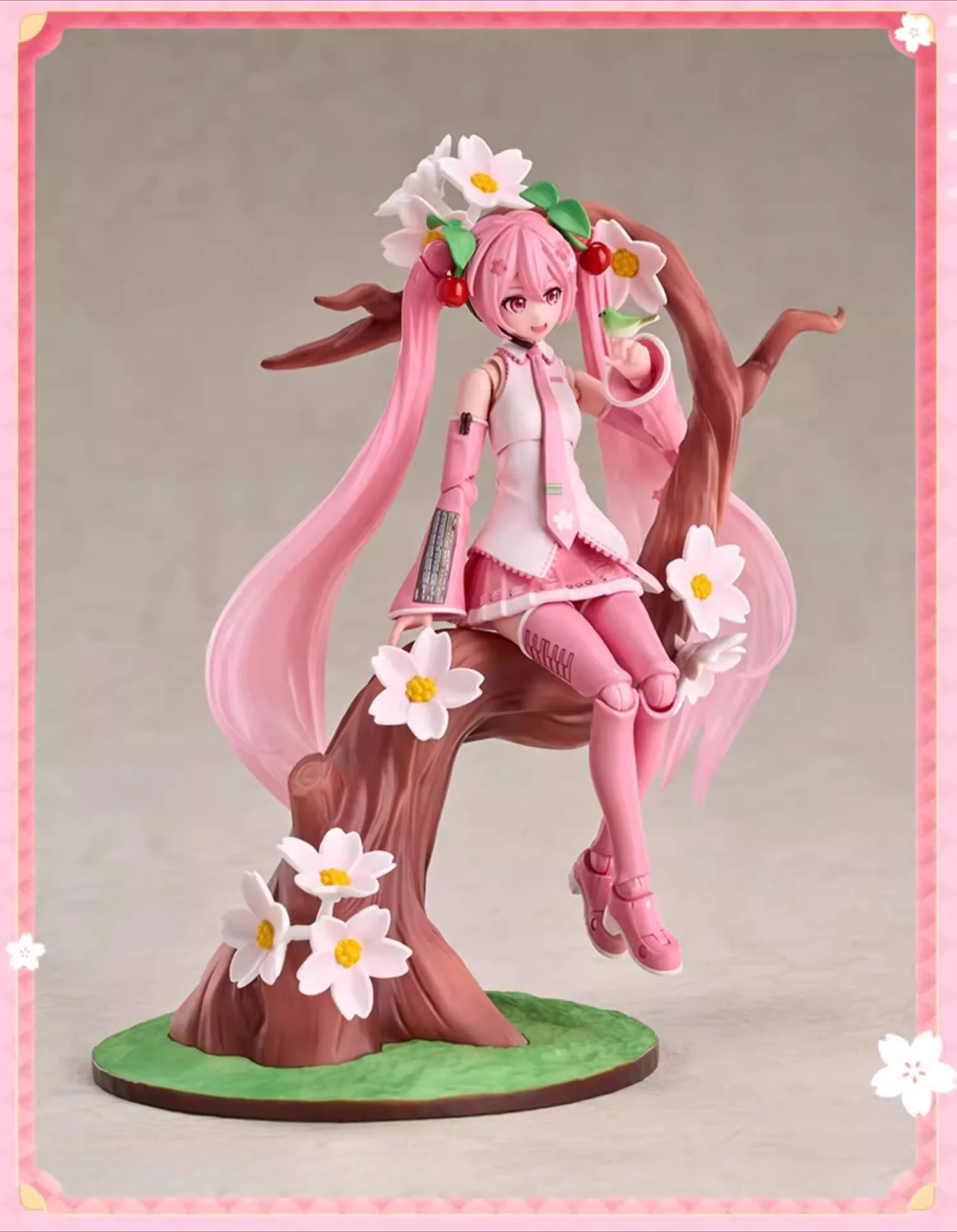 Official Sakura Miku “Miracle Ver.” Figure – Adjustable poses, with multiple buildable accessories. - Image 8