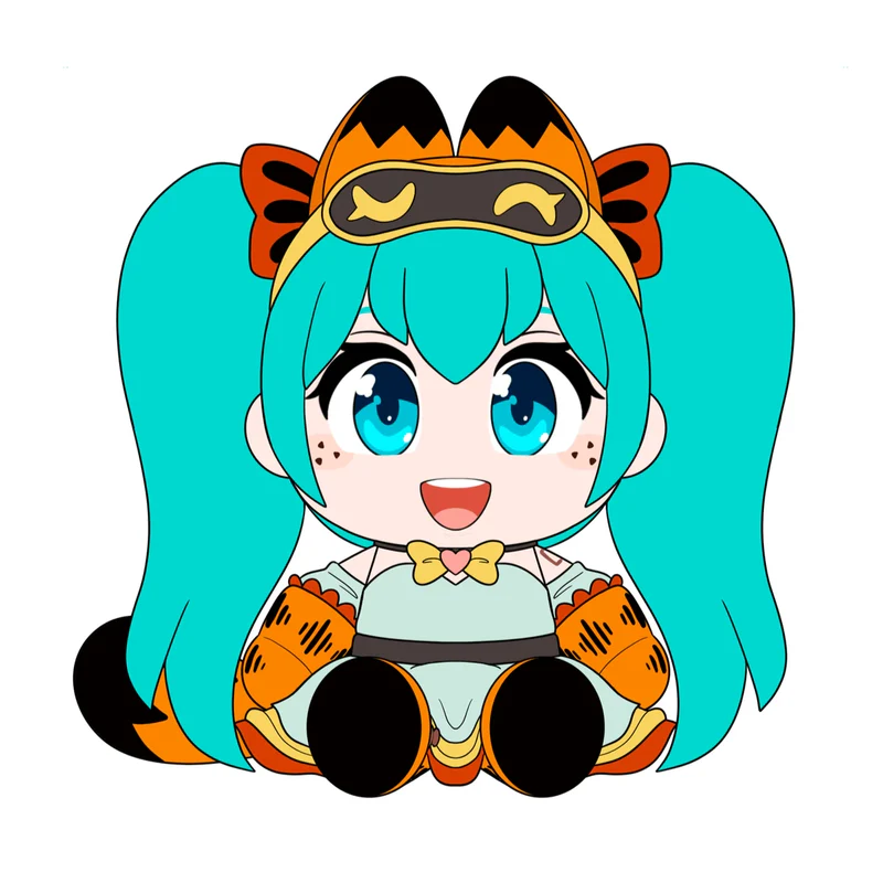 Official  Youtooz Hatsune Miku x Garfield Collectible Figure / Plush Doll - Image 5