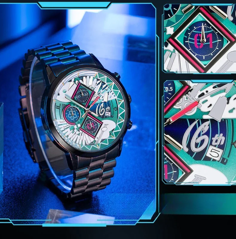 Officially Licensed Hatsune Miku 16th Anniversary 5-Hand Quartz Watch - Image 6