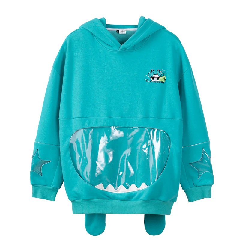Official Licensed Hatsune Miku Bite-Style Graphic Oversized Hooded Hoodie – Ita Style - Image 6