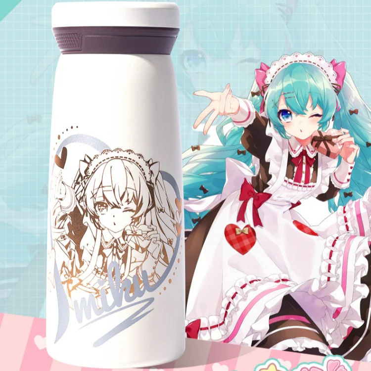Officially Licensed Hatsune Miku Chocolate Heart Thermal Bottle - Image 2