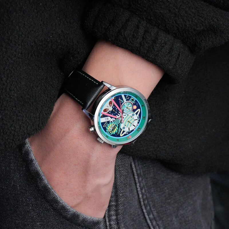 Officially Licensed Hatsune Miku Colorful Planet 6-Hand Quartz Watch - Image 3