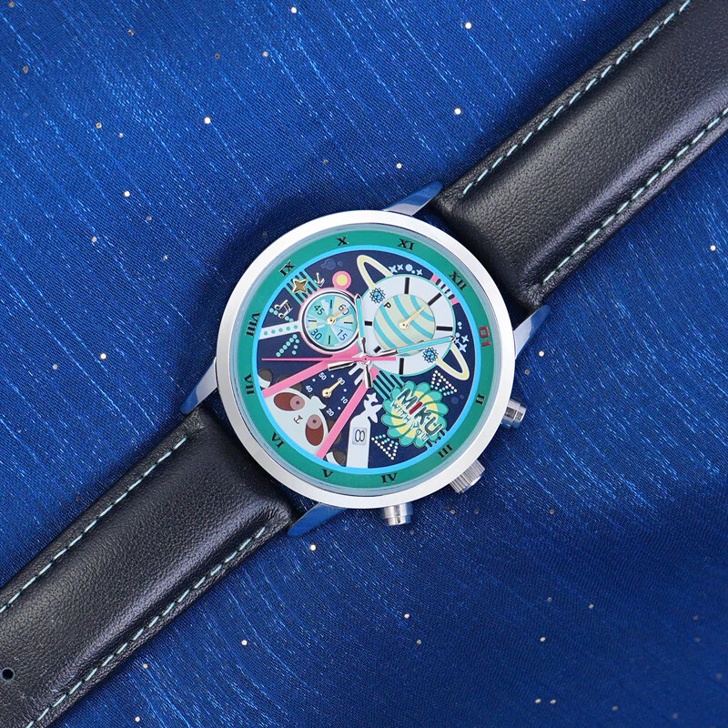 Officially Licensed Hatsune Miku Colorful Planet 6-Hand Quartz Watch - Image 4