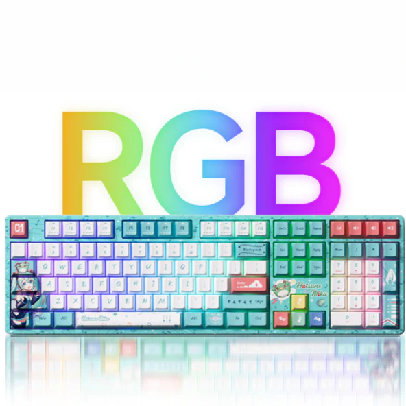 Officially Licensed Hatsune Miku Colorful Wireless Mechanical Keyboard - Image 3