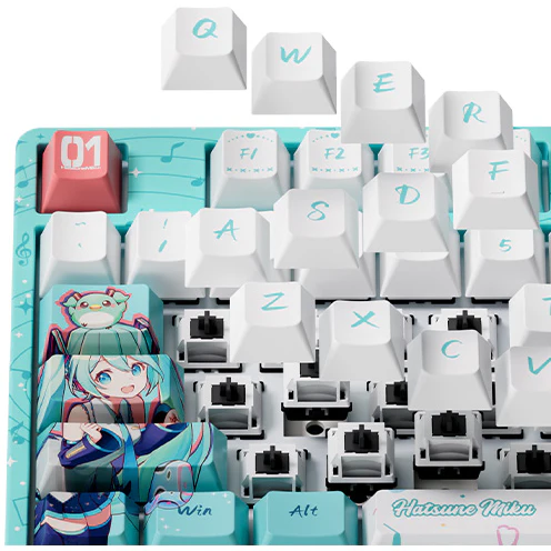 Officially Licensed Hatsune Miku Colorful Wireless Mechanical Keyboard - Image 4