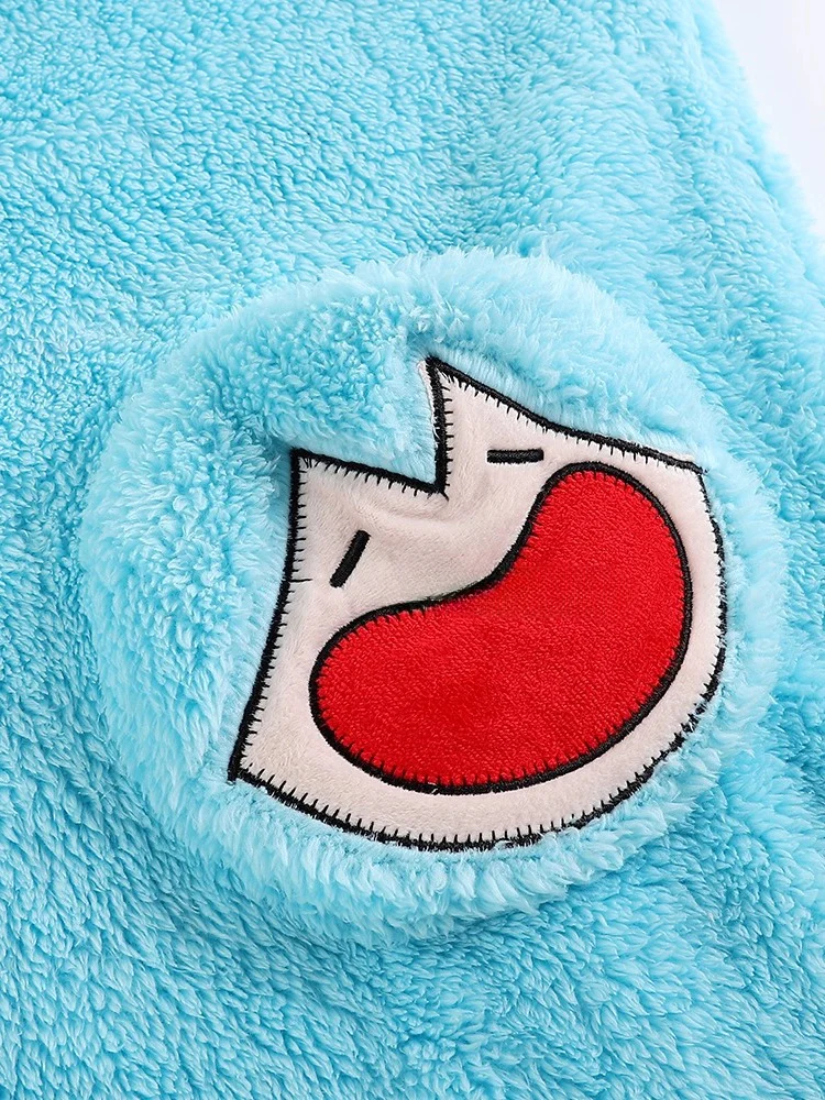 Fanmade Creations Hatsune Miku Coral Fleece Thick Lined Winter Robe Set – Cozy Home Loungewear - Image 4