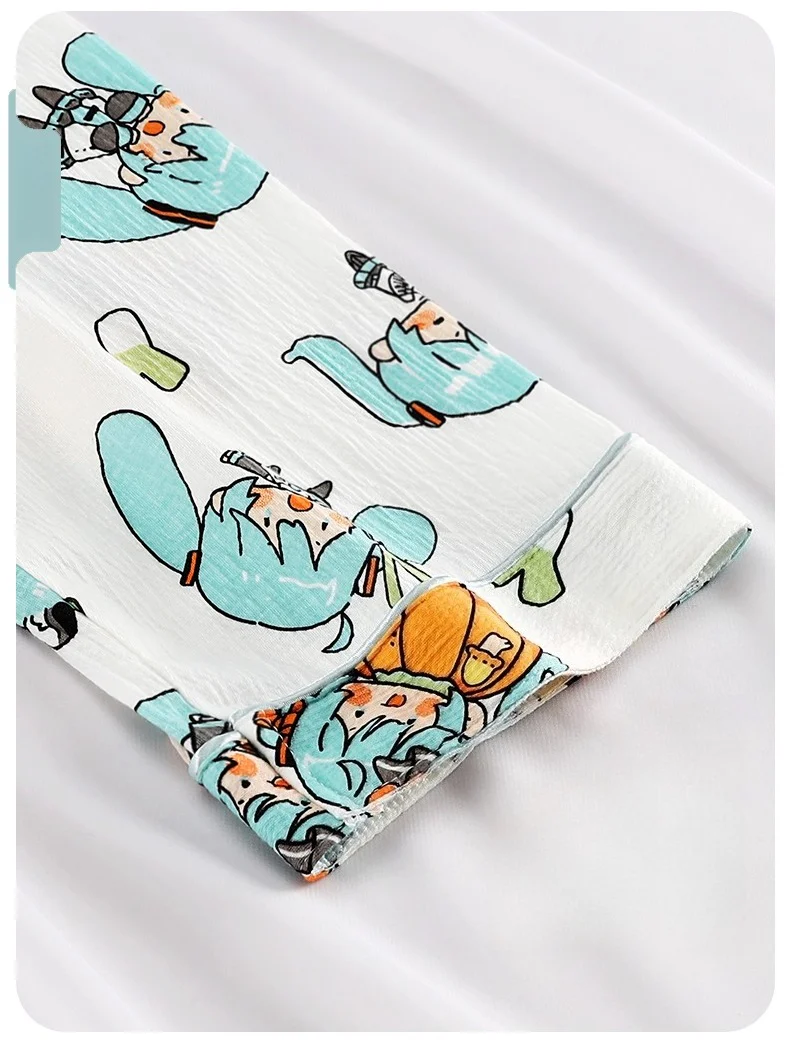Fanmade Creations Hatsune Miku Cotton Long Sleeve Sleepwear – Cute Cartoon Style Home Loungewear - Image 5