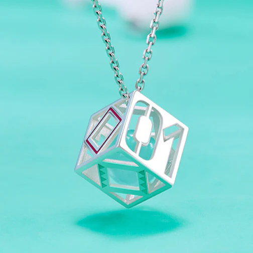 Officially Licensed Hatsune Miku Cube Pendant Accessory - Image 3