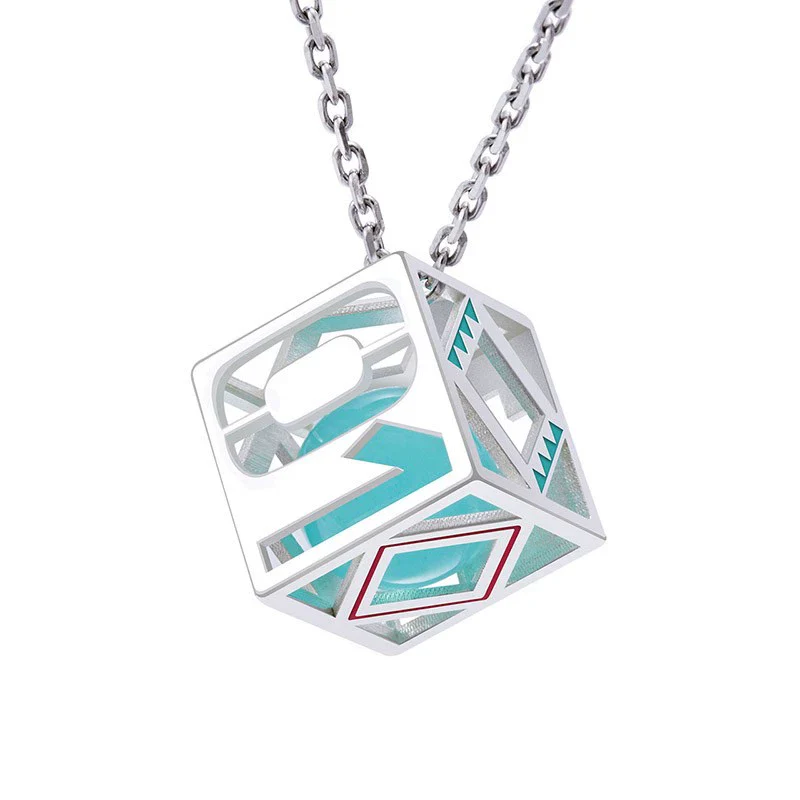 Officially Licensed Hatsune Miku Cube Pendant Accessory - Image 5