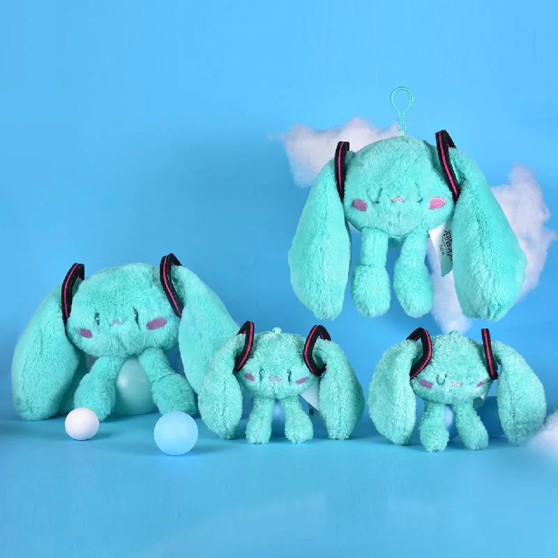 Officially Licensed Hatsune Miku Cute Closed-Eyes Plush Charm - Image 2