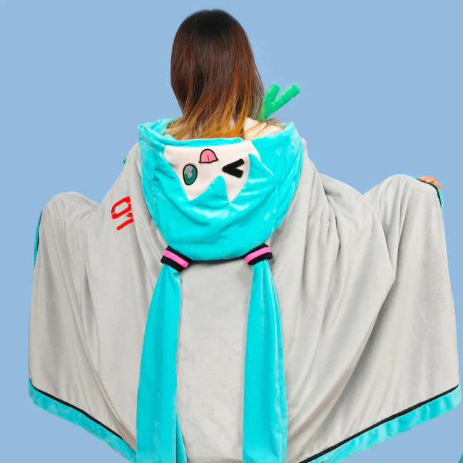 Officially Licensed Hatsune Miku Expression-Changing Plush Cape - Image 3