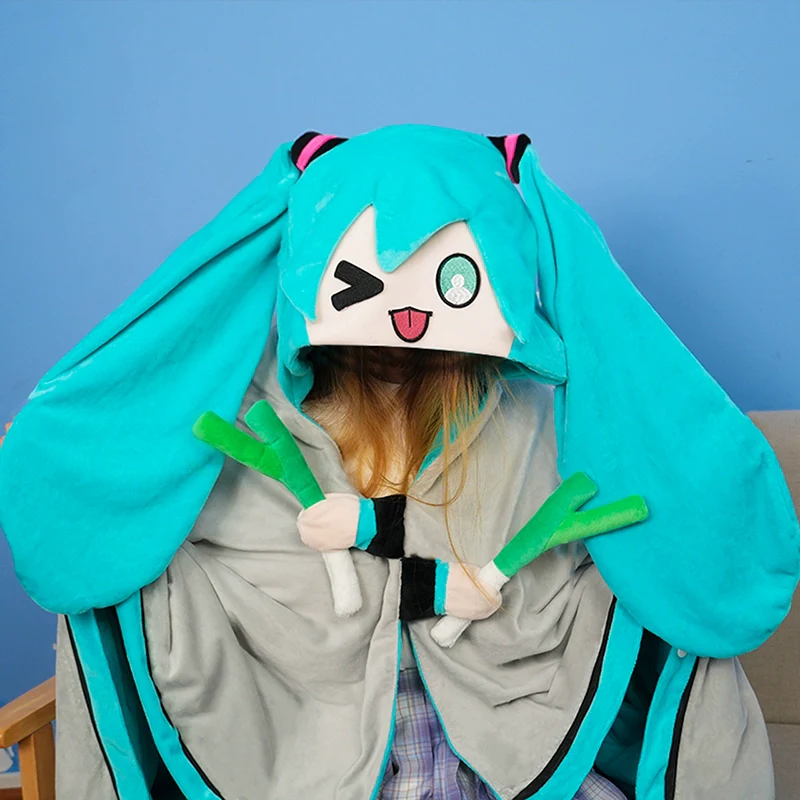 Officially Licensed Hatsune Miku Expression-Changing Plush Cape - Image 4