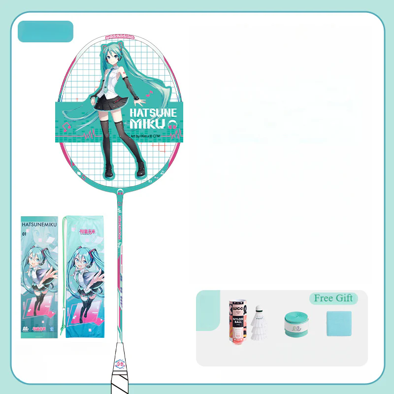 Officially Licensed Hatsune Miku Full Carbon Badminton Racket - Image 11