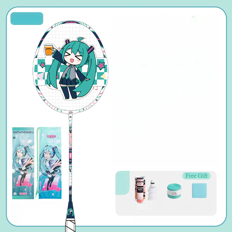 Officially Licensed Hatsune Miku Full Carbon Badminton Racket - Image 13
