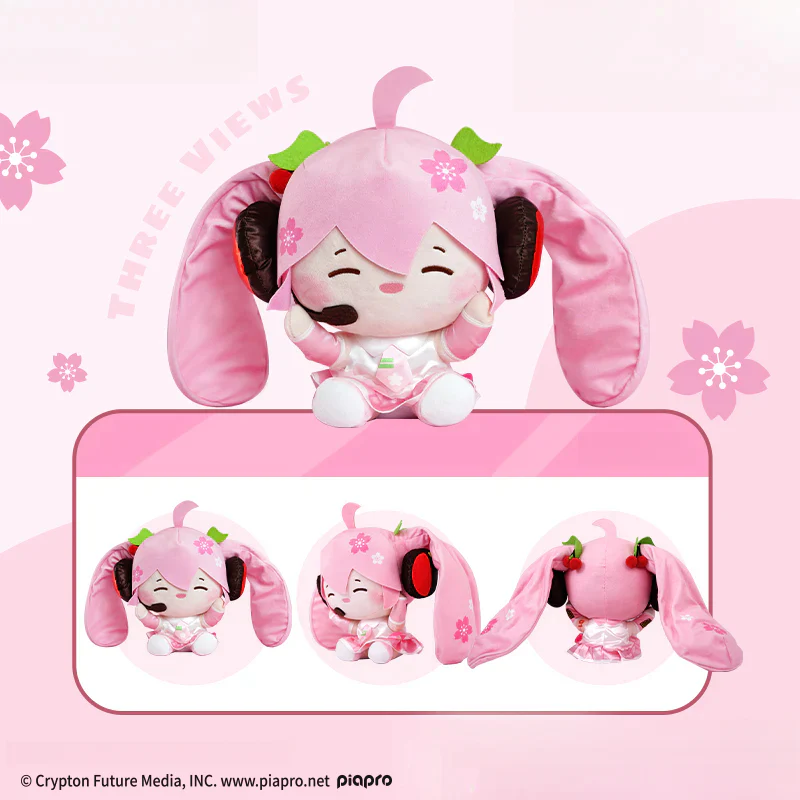 Officially Licensed Hatsune Miku Medium Sakura Plush Toy - Image 2