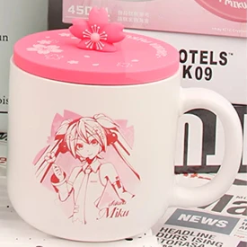 Officially Licensed Hatsune Miku Milk Mug with Lid - Image 2