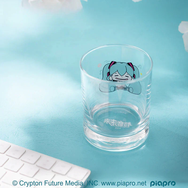 Officially Licensed Hatsune Miku Pinch Cheeks Glass Cup - Image 3