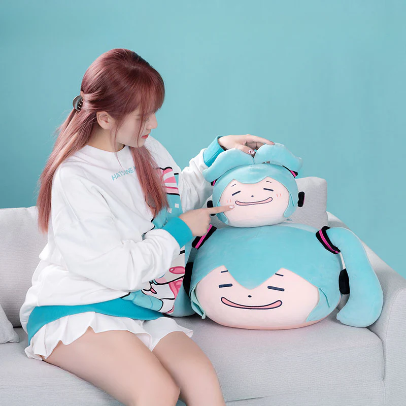 Officially Licensed Hatsune Miku Pinch Face Series Pillow - Image 4