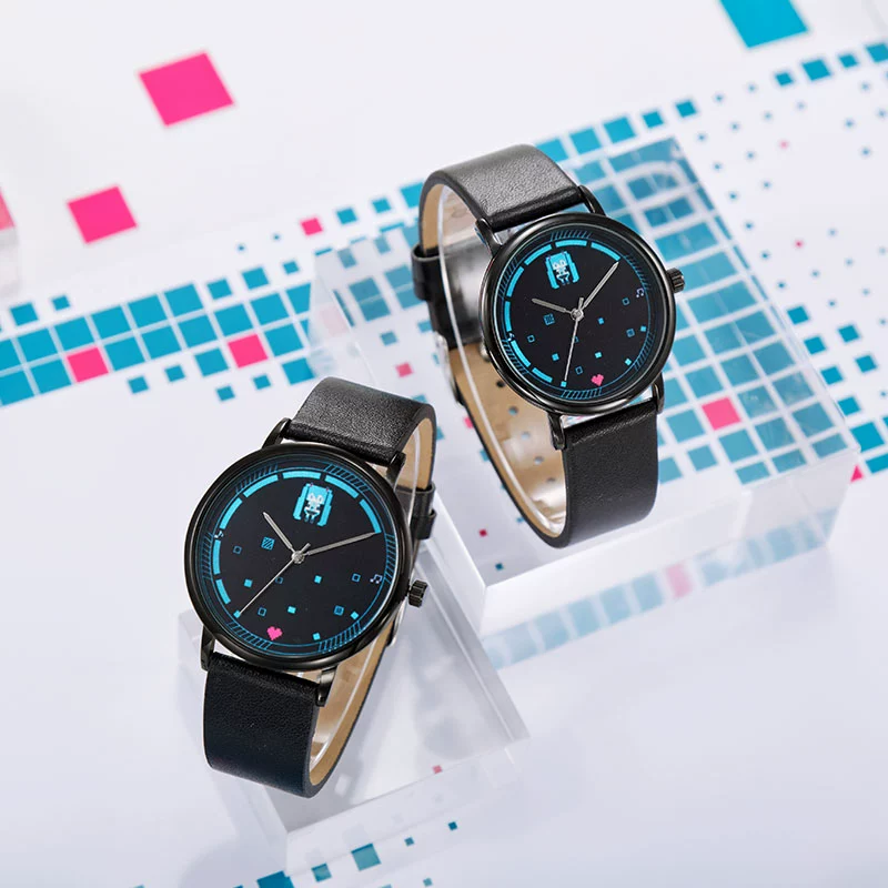 Officially Licensed Hatsune Miku Pixelated Miku Waterproof Slim Watch - Image 3
